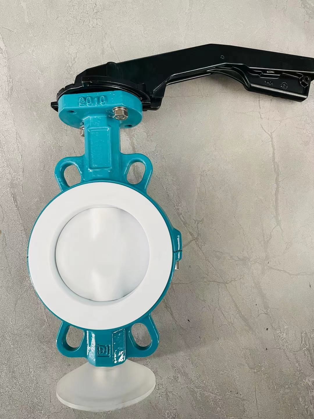 Ductile Iron Body Ptfe Lining Coated Split Body Gear Box Operated Wafer Lug Wormgear Butterfly Valve