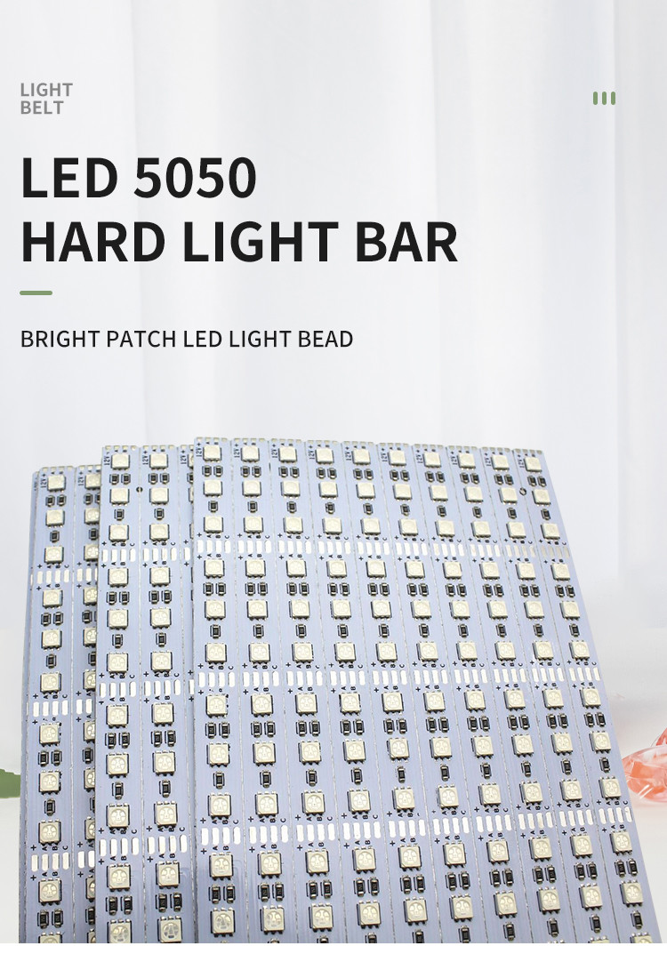 Bright Patch 5050RGB LED Hard Strip DC 12V 60 Colorful Lights