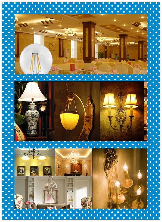 A19 Flexible LED filament bulb light for E26 120VAC warm white