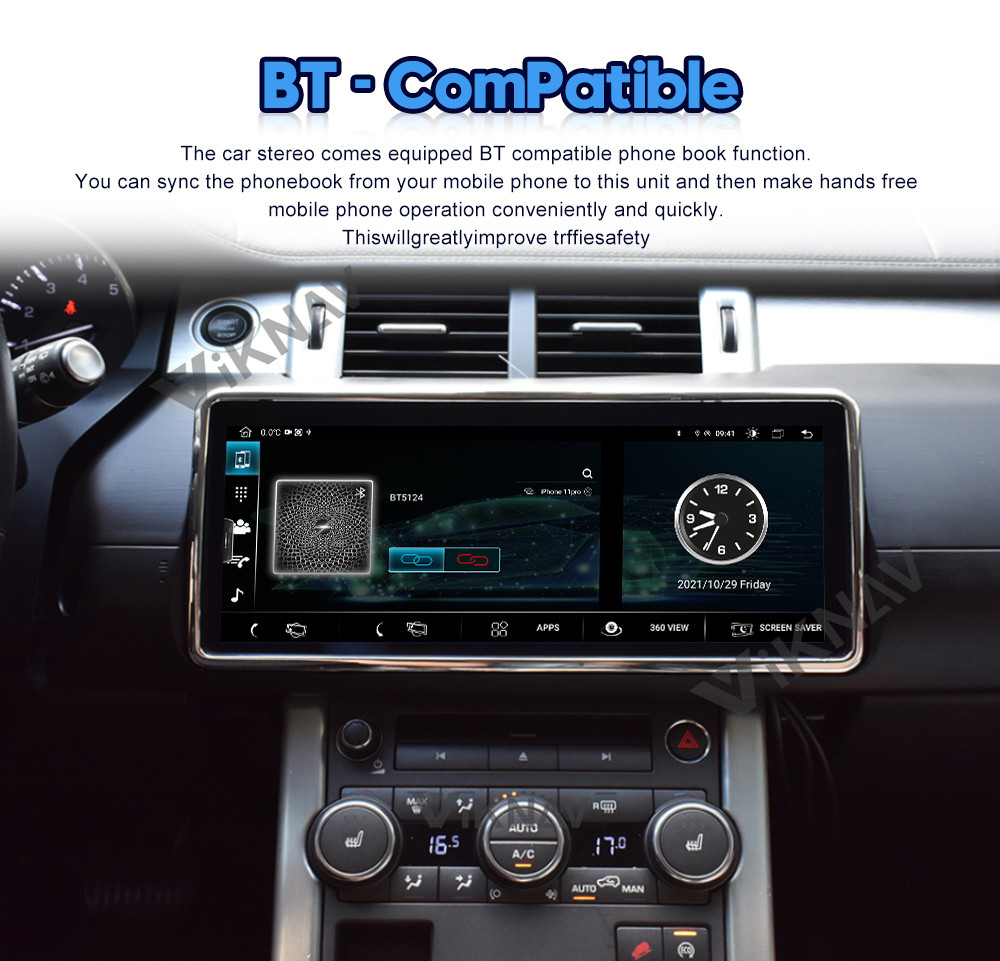 12.3 Inch Android Car Head Unit For Jaguar XJL XJR XE XEL AC Panel