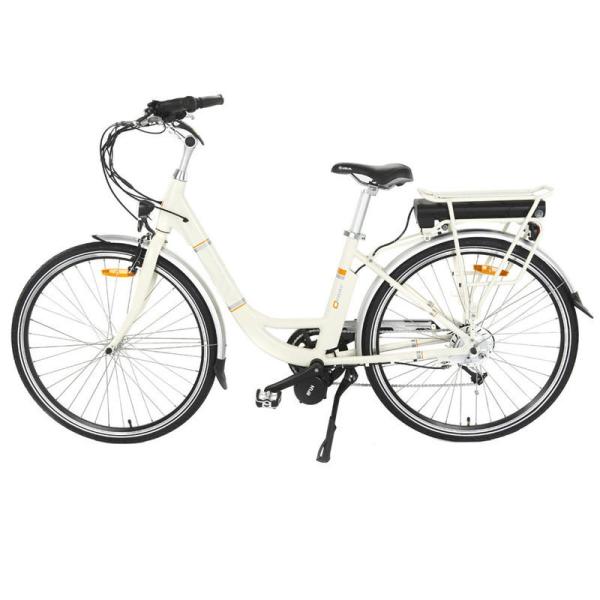 Adjustable Handle Mid Motor Electric Bike , Ladies Electric Bike With LED Mode