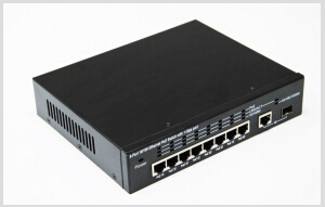  8-Port 10 / 100M POE Switch with 1-Port Giga Combo SFP Slot Store and Forward Manufactures