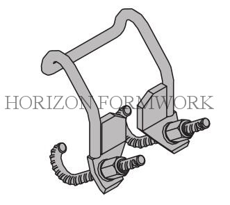 Cast Iron Beam Flange Clamps Round Bar Stirrup Attache H20 Beam Onto Steel Walings