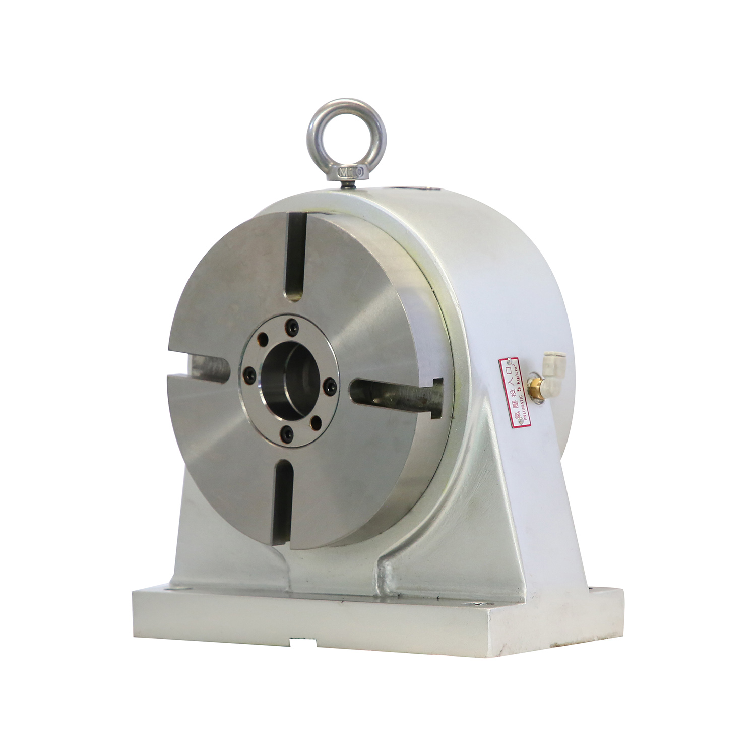 30KG Steel 4th Axis CNC Rotary Table Manual Operation with Quill Tailstock Attachment