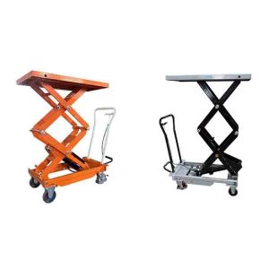 China Manufacture Mobile 150Kg Payload Capacity Double Scissor Manual Scissor