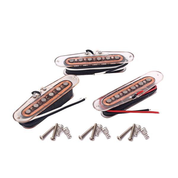 Set Of Single Coil Pickup Set SSS For Fender Strat Style Guitar Copper Color