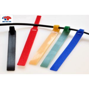 Reusable Nylon Adjustable double sided hook loop Cable Ties , self locking