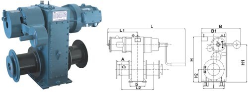 Cargo Ship Electric Boat Anchor Winch Of Marine Life Saving Equipment