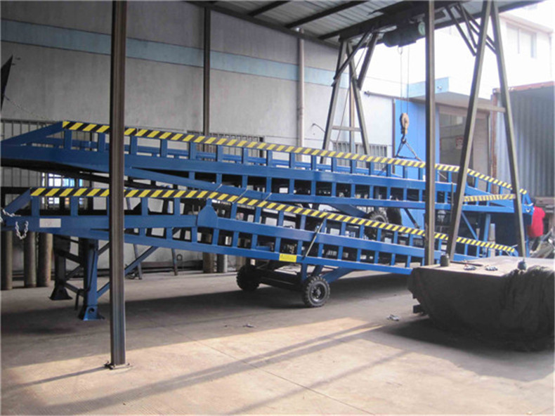 Hand Pump Container Loading Ramps with Heavy Duty Formed Steel Side Girders