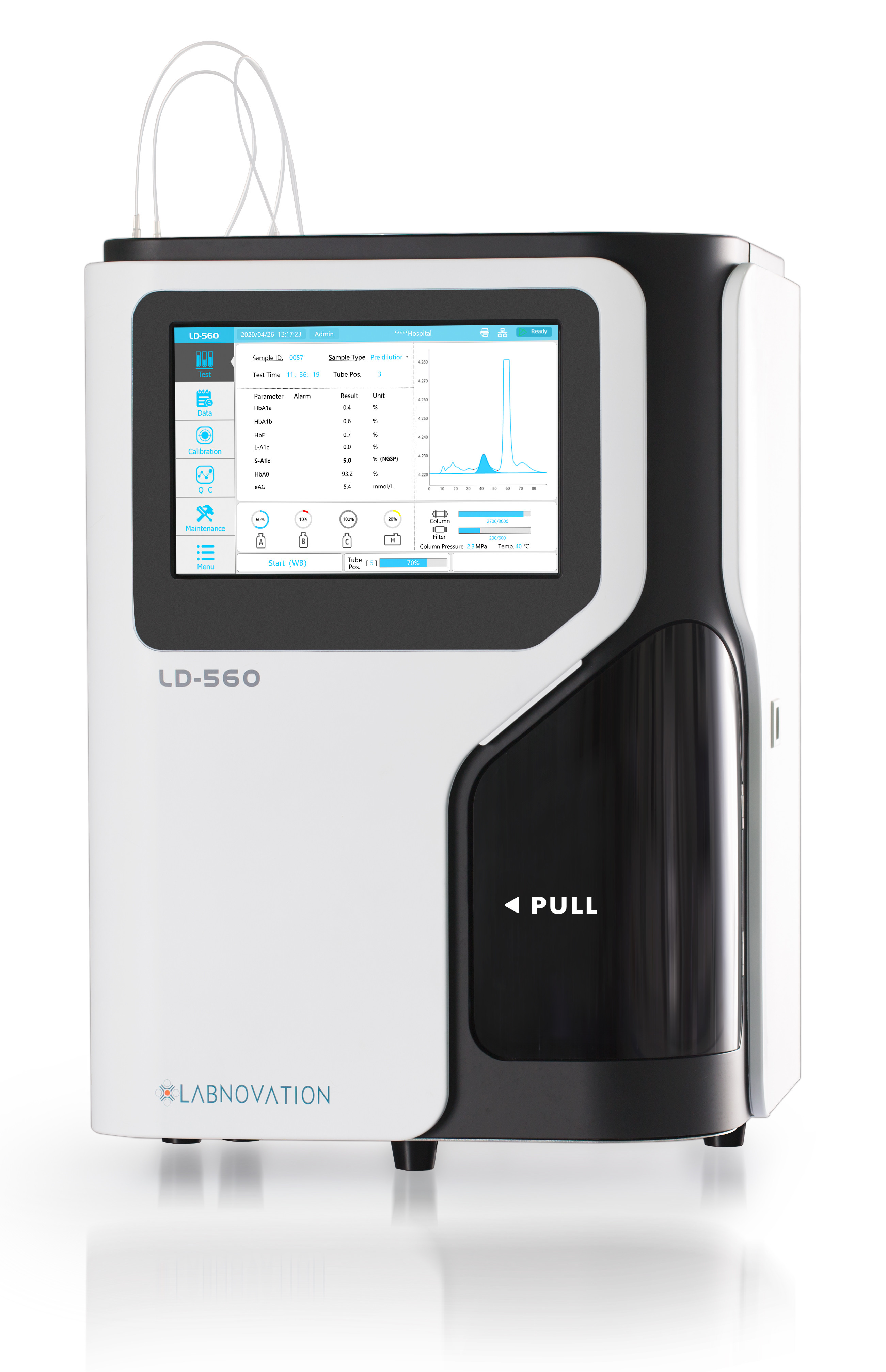 Analyzer HbA1c LD-560 Latest Analyzer For HbA1c Testing Dual Mode For Option NGSP Certification