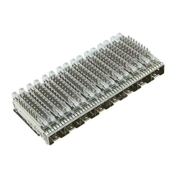 TE 2294408-1 zSFP+ Cage 1x8 Port With Heat Sink Included Lightpipe 32 Gb/s Press
