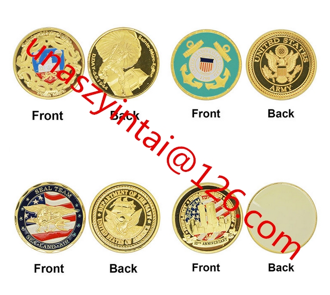 Non Magnetic Canada Elizabeth Maple Leaf Gold Plated coin