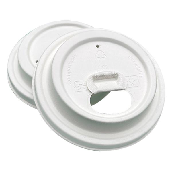 Biodegradable Compostable Eco Sugarcane Bagasse Material Cover Disposable Coffee