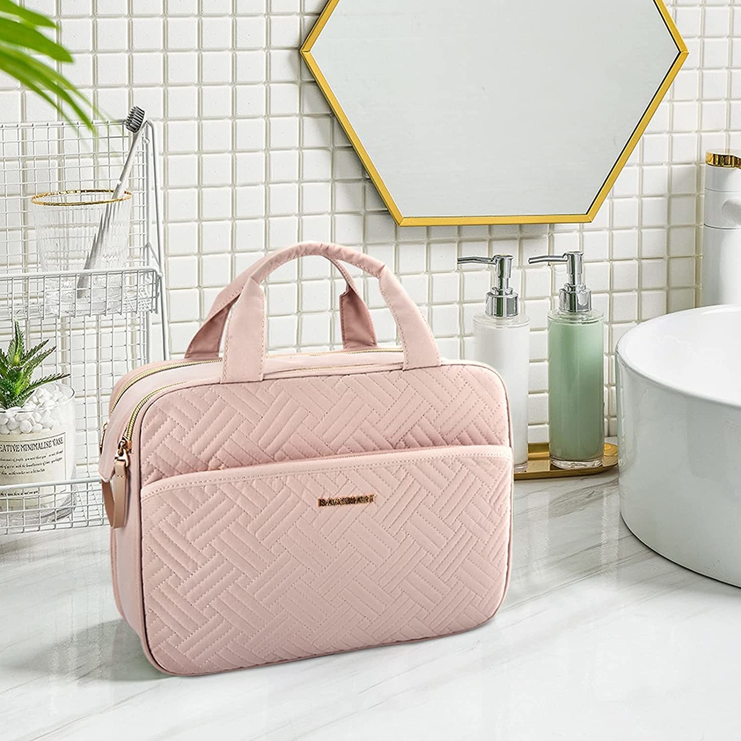 Large Capacity Travel Toiletry Bag Makeup Cosmetic Organizer Bag Water Resistant