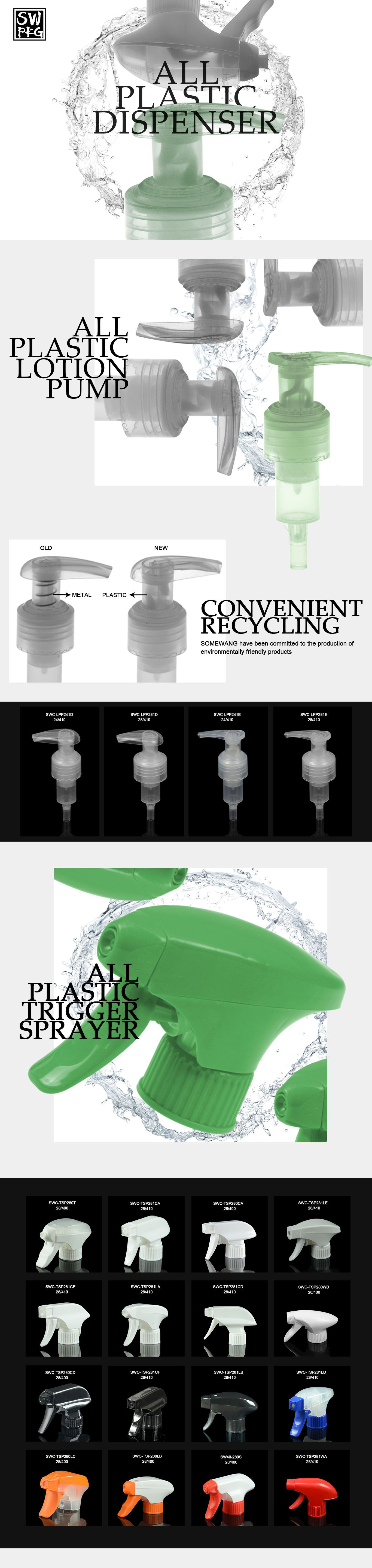28/410 28mm Mist Spray Pump Plastic Sprayer For Kitchen Cleanser