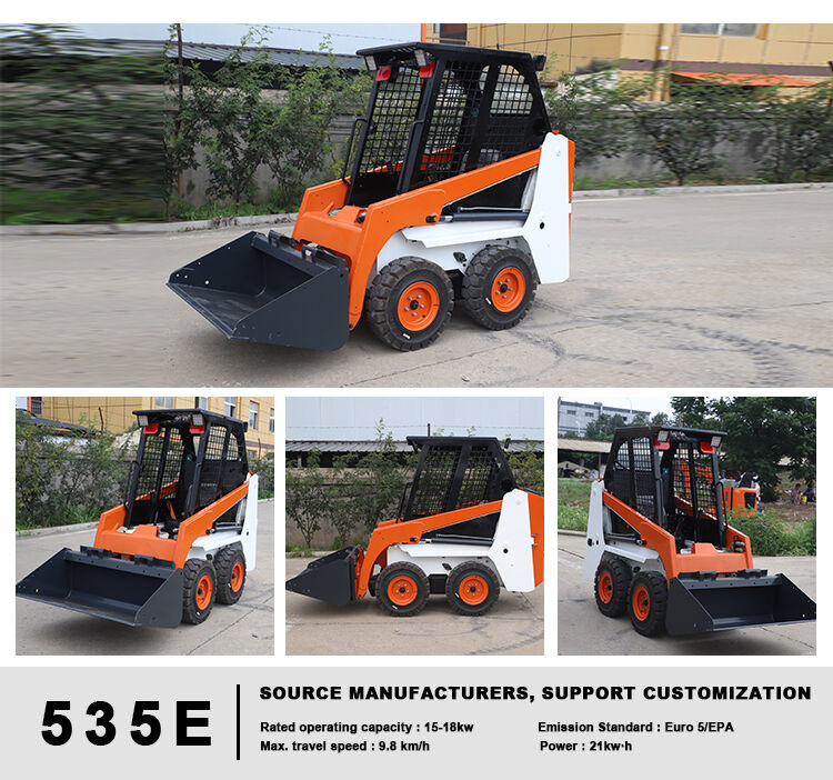 Construction 300kg 500kg 700kg Small Skid Loader With Bucket