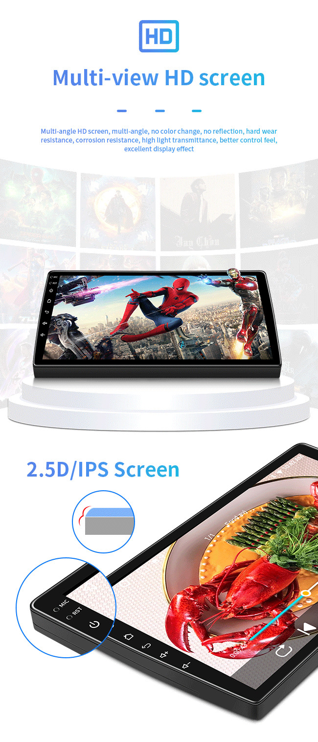 10 Inch Touch Screen Android Car Radio Player OBD2 RAM GPS Navigation MP5 Multimedia Player For Corolla 2019