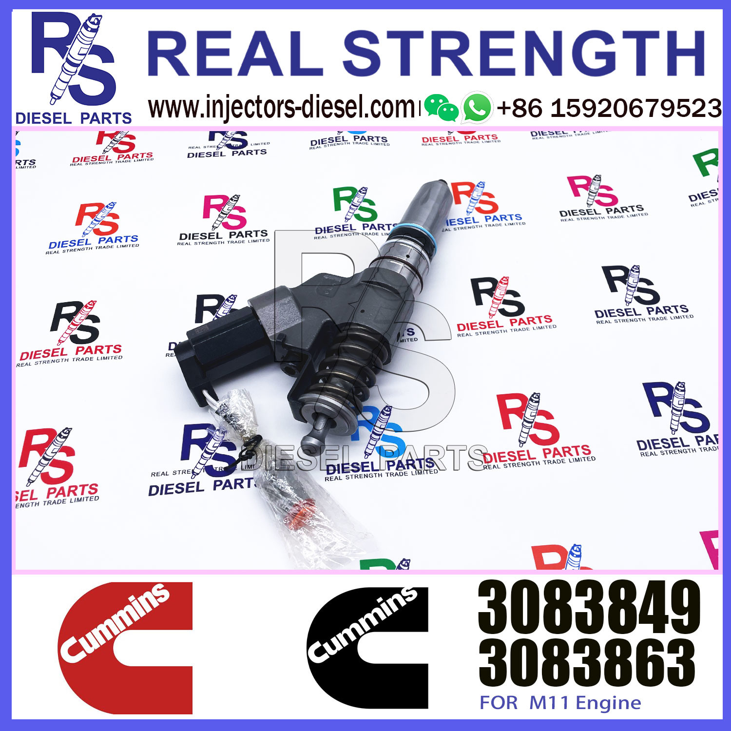 3083849 4026222 4061851 4903472 Diesel Common Rail Fuel Injector for Cummins M11 M14 ISM350 ISM QSM Engine