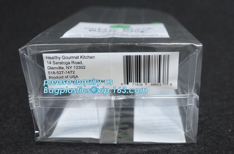 polypropylene Crystal Clear Cello Bags flat square block bottom opp bag,candy opp square bottom cello bag bagease packag