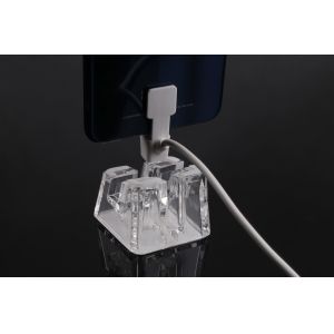 COMER Universal secure display tablet acrylic showing shelf with alarm system