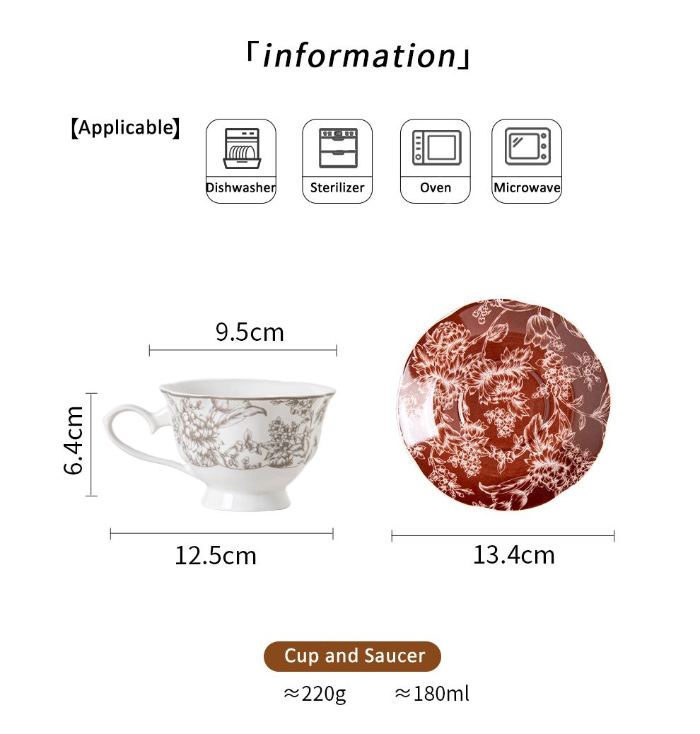 Elegant Ceramic Coffee Mug And Saucer Set Light Luxury Gold Line Design For Drinkware