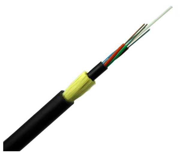 Aramid Yarn Fiber Optic Cable With High Tension Wire Double Jacket Aerial Adss