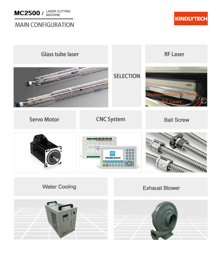 1250*2500mm CO2 Laser Cutter Machine Cutting Machine With 150w Laser Tube