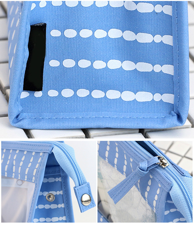 Clear Transparent Zipper PVC Polyester Makeup Cosmetic Bags