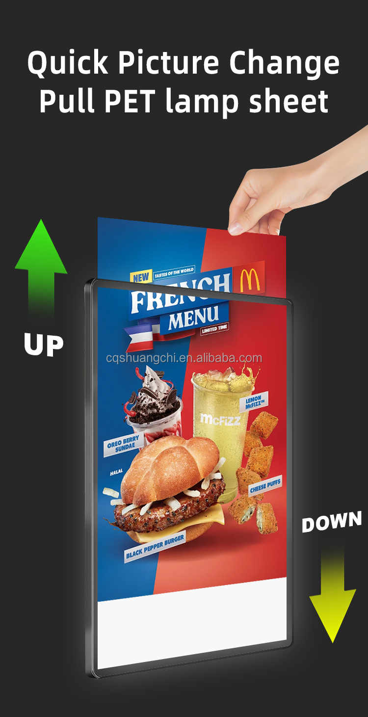 Slim Magnetic Frame LED Light Box for Indoor Advertising Movie Posters A1 A2 A3 A4 A5