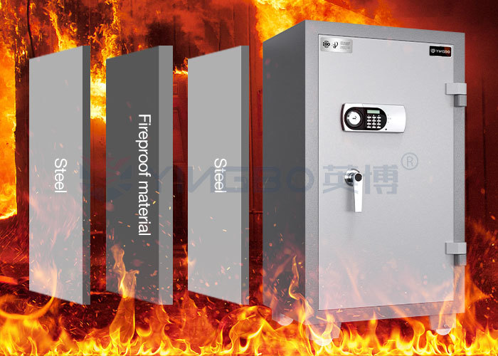 YB/FH-108 Electronic Digital Lock Fireproof Safe Box with 1400°C Fireproof Rating and Special Out Hinge Design
