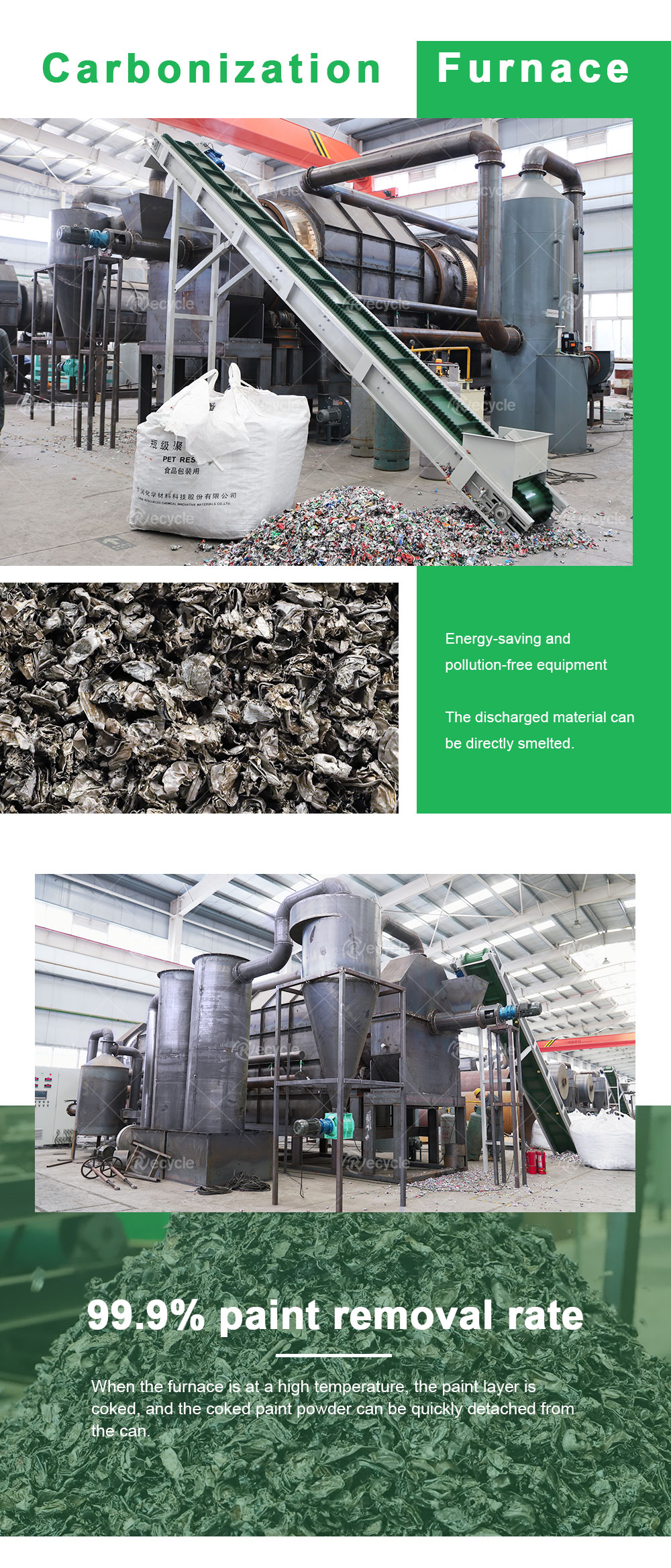 Aluminum Cans Paint Removal Machine Continuous UBC Decoating Equipment