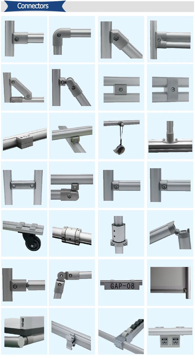 Sandblasting Aluminum Pipe Connector Lean Pipe Flexible Elbow Connector