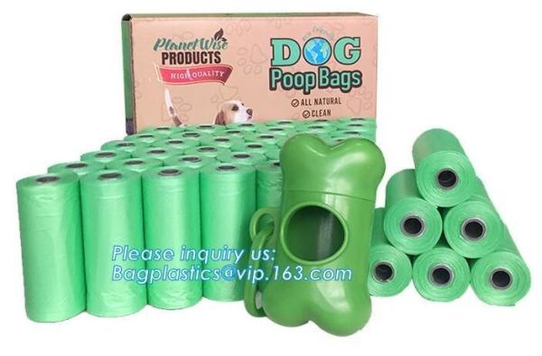 Branded dog poop bags / pet waste bag / bags on roll, dog waste bags and