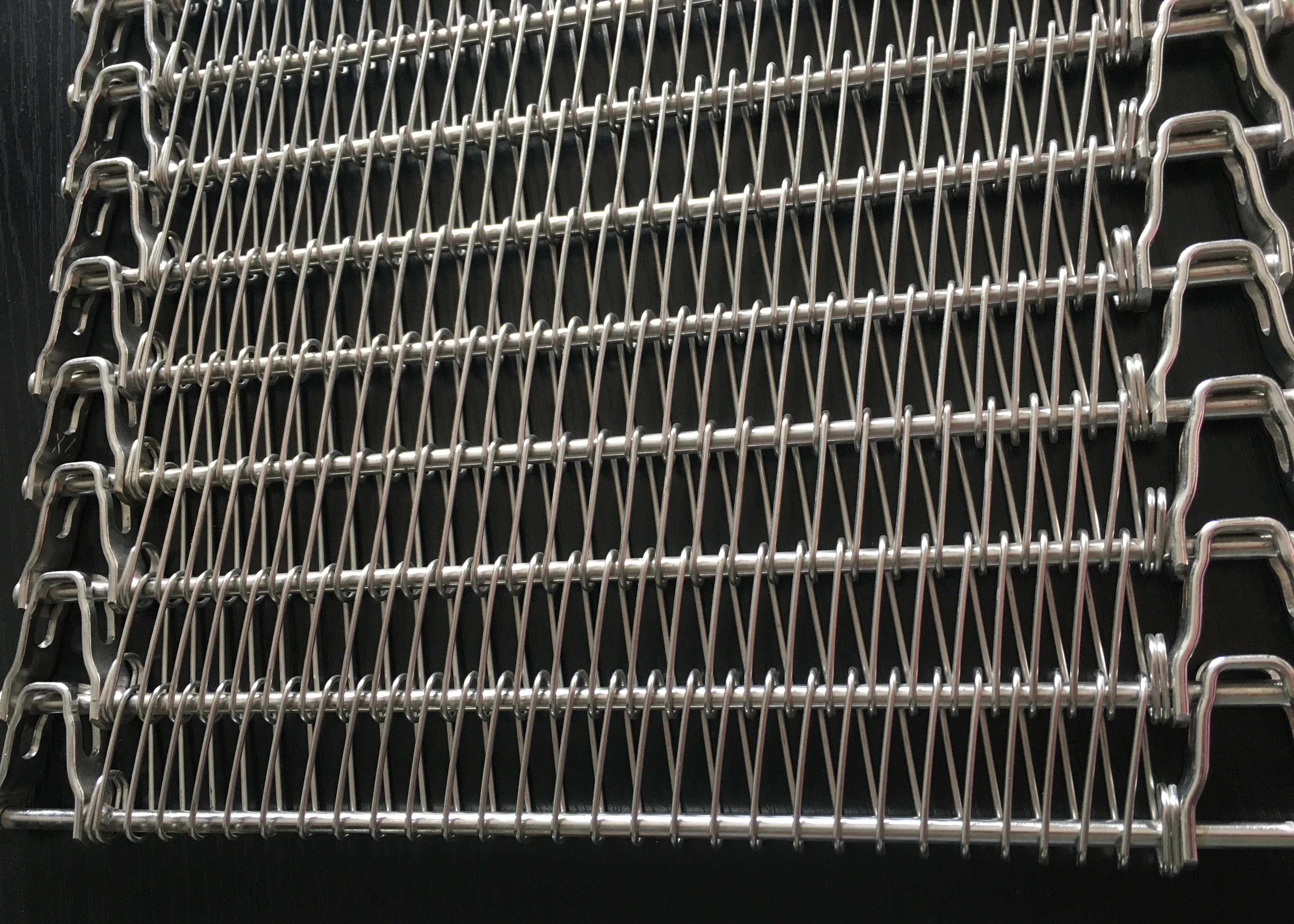 316l Spiral Mesh Belt High Temperature Potato Cleaning Conveyor