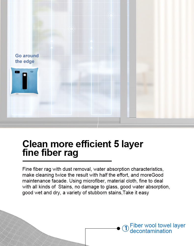Household Smart Home Cleaning Appliance with Dual Water Spray Function and 500mAn Battery