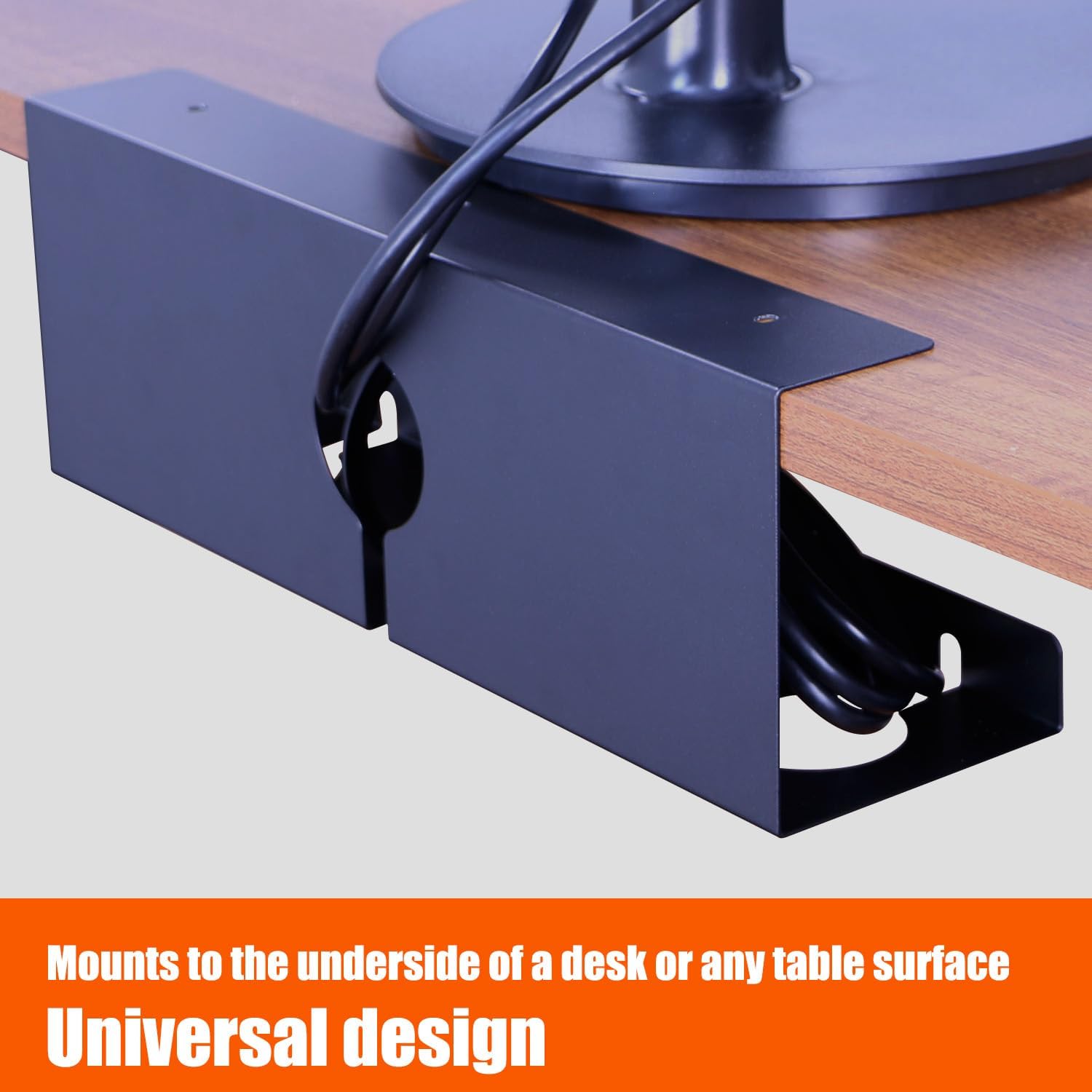 ISO9001 Rohs CE Under Desk Metal Cable Tray for Office Computer Desk Wire Management