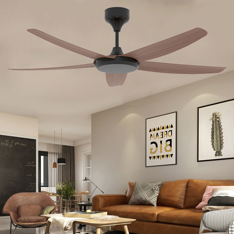 American LED Light Hanging Fan Lamp Simple Chandelier Living Room New Inverter Technology Modern Design Home Restaurant Plastic