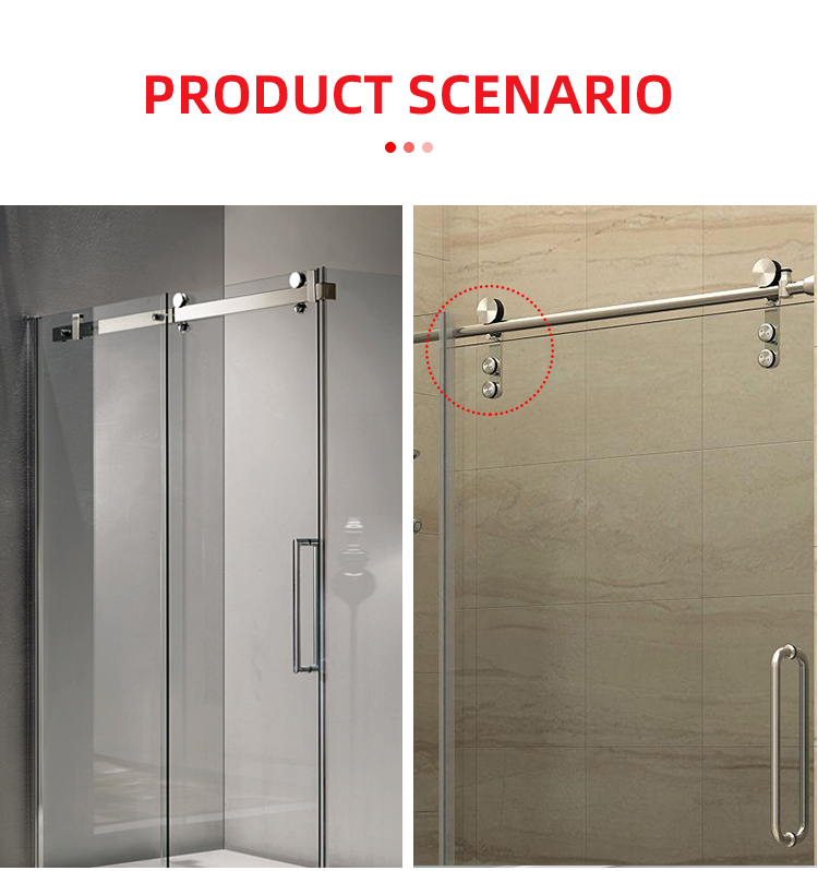 60kg Load Bearing Glass Sliding Shower Door Fitting for 8-10mm Glass PSS/SSS Hardware