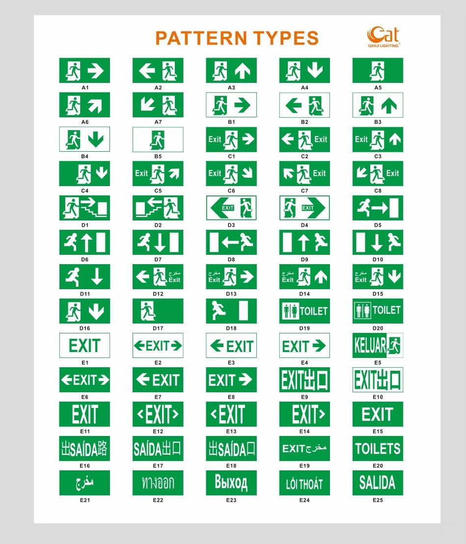 Emergency Led Lamps Manufacturer Supply Emergency Lighting Plastic Rechargeable Recessed IP65 Waterproof White Li-ion 60