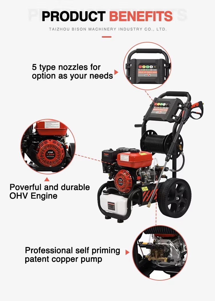Car Washing Equipment Ats Power 180bar 6.5HP 9.0LPM High Pressure Washer Car Wash Shop Cleaning Industry