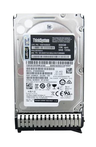 2.5" 600GB ThinkSystem Lenovo 1U Server 7XB7A00025 10K SAS 12Gb 512n HDD