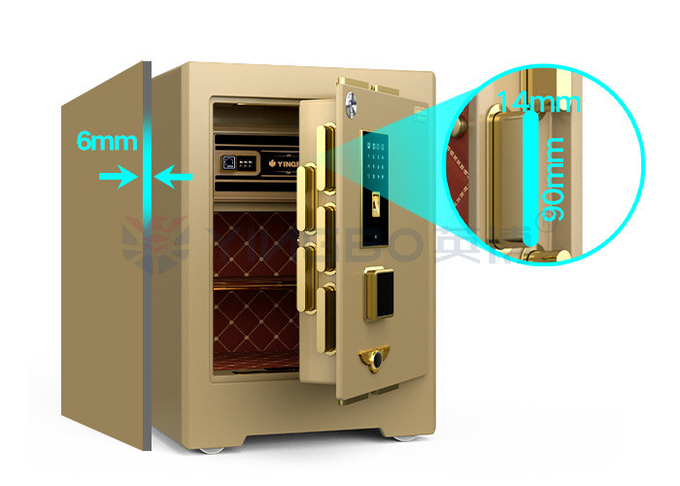 YB/ZY-58 Biometric Fingerprint Commercial Safe Box Smart For Bank Security With Zinc Alloy Handle