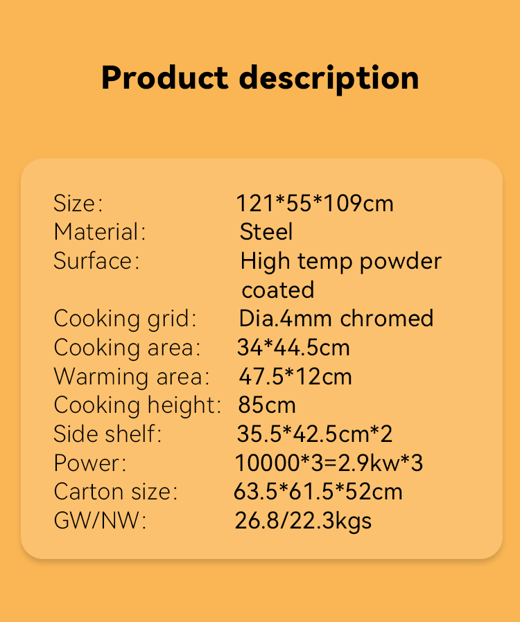 26.8kg Portable Gas Bbq Grill with Trolley Outdoor Rotisserie Roaster Barbecue