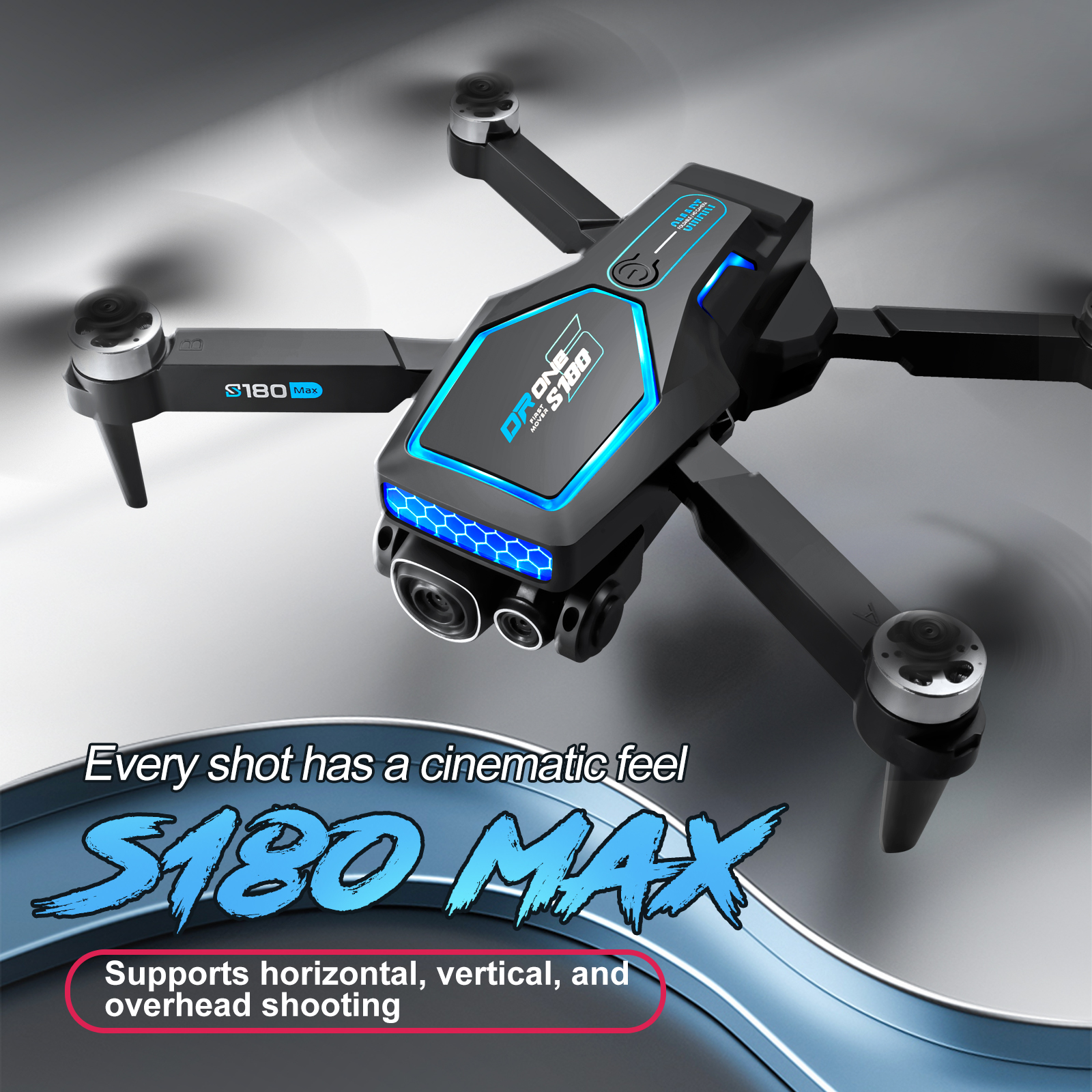 S180 Rc Brushless Drone HD Electrical Adjustment Aerial Photography Wifi Optical Flow Plastic 4 Axis Obstacle Avoidance