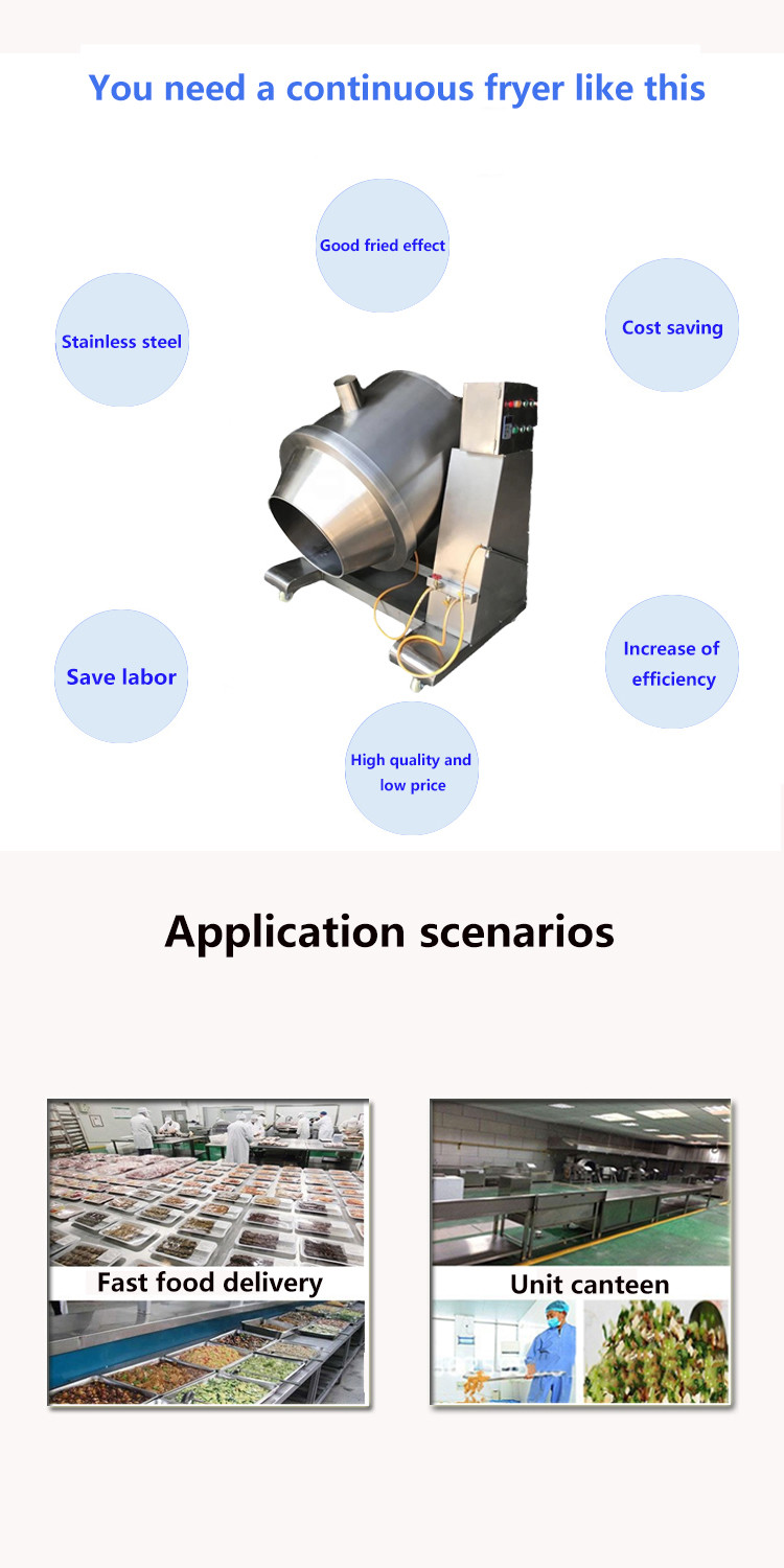 Heat Evenly Commercial Catering Equipment Fried Rice Stir Fryer Machine