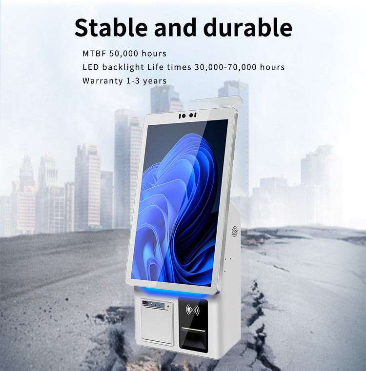 Self Service Self Ordering Kiosk With Android/Windows Capacitive Touchscreen For Commercial Use