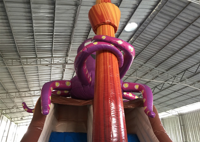 Attractive Pirate Ship Slide Inflatable , Kindergarten Baby Games Blow Up Pirate Ship