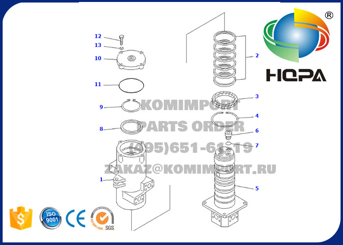 Komatsu PC1100-6 Center Joint Seal Kit for Swivel Joint Assy 703-11-00110 703-11-53201