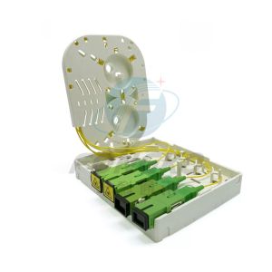 4 Cores Wall Outlet Fiber Optic Nap Box with SC APC Simplex Duplex Coupler