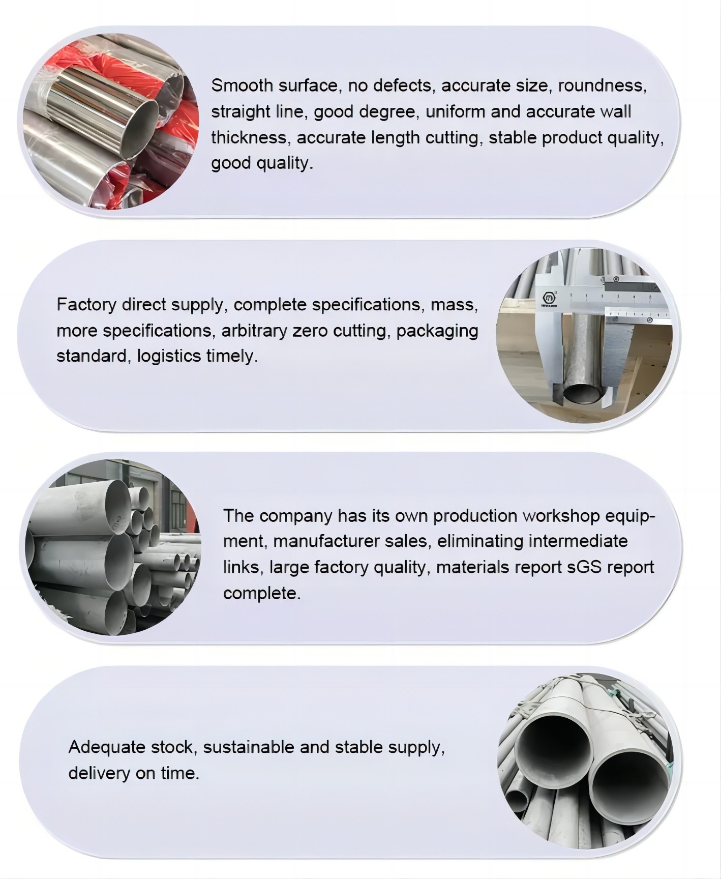 304 Stainless Steel Welded Tube Astm A554 24mm 25mm 28mm Erw Stainless Steel Pipe